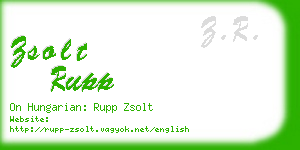 zsolt rupp business card